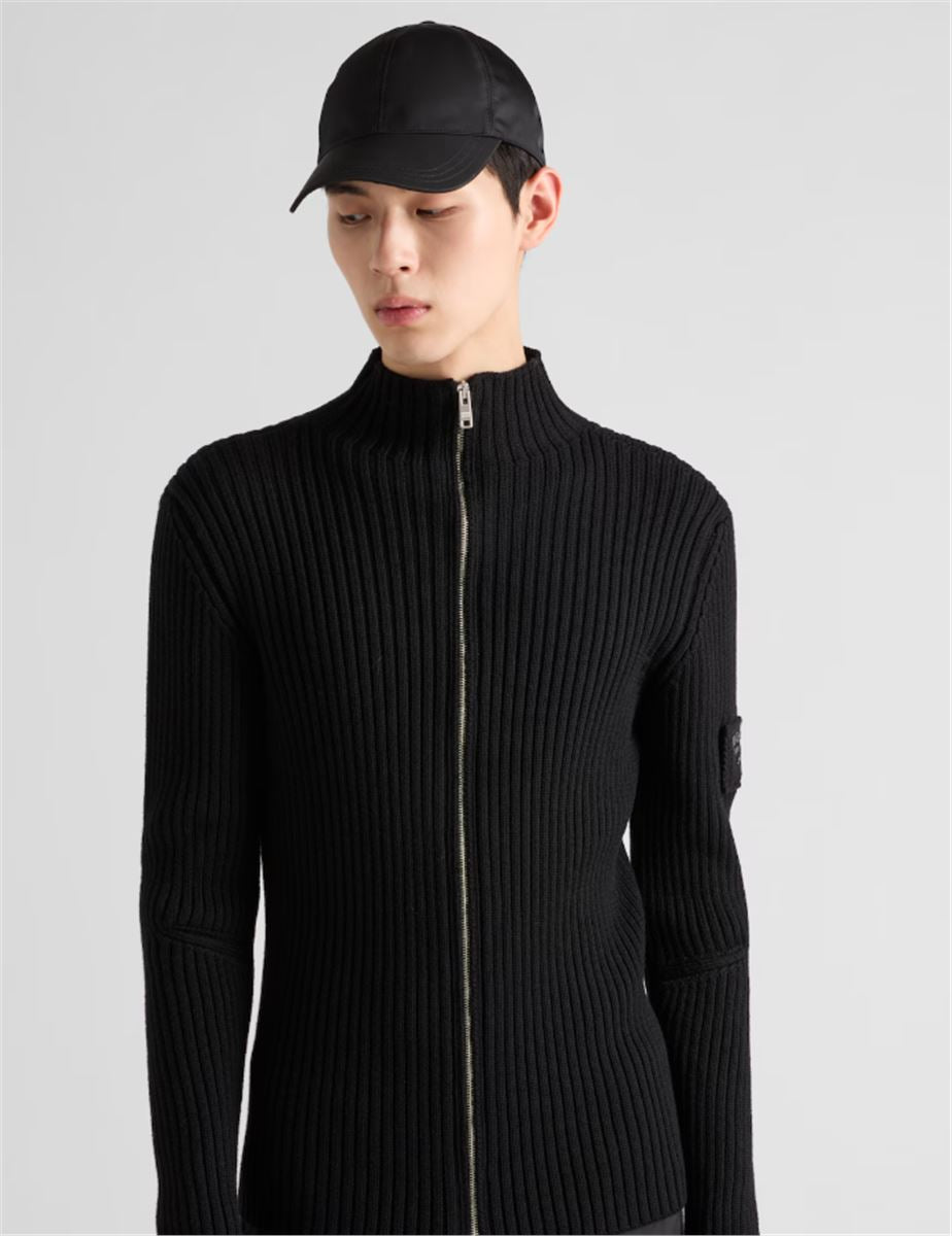 WOOL CARDIGAN - PRADA - Verso