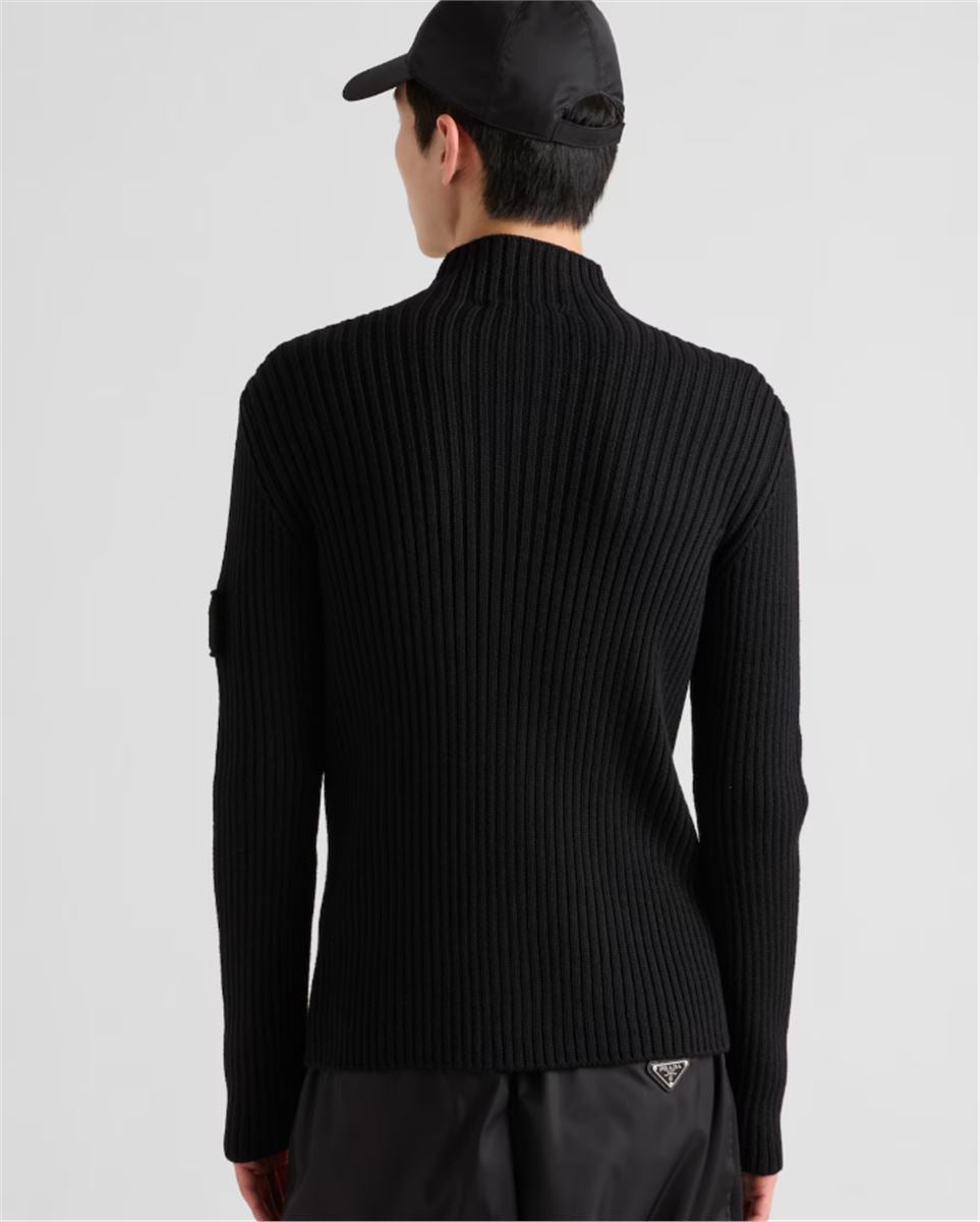 WOOL CARDIGAN - PRADA - Verso