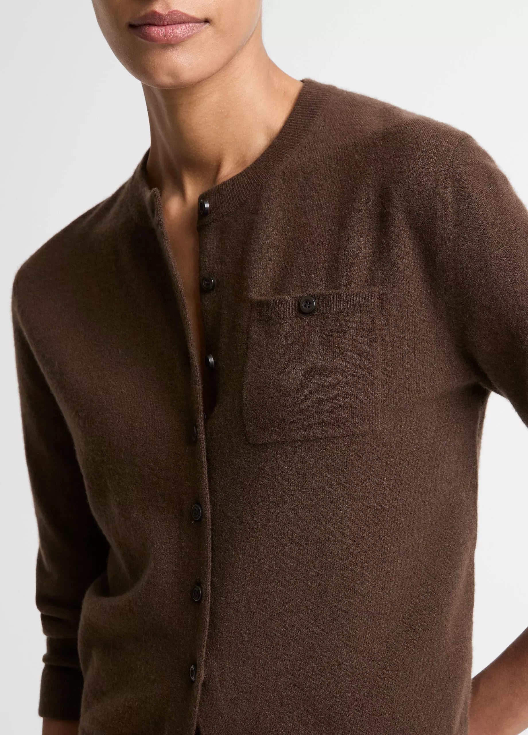 Wool & cashmere-blend pocket cardigan-VINCE-Verso