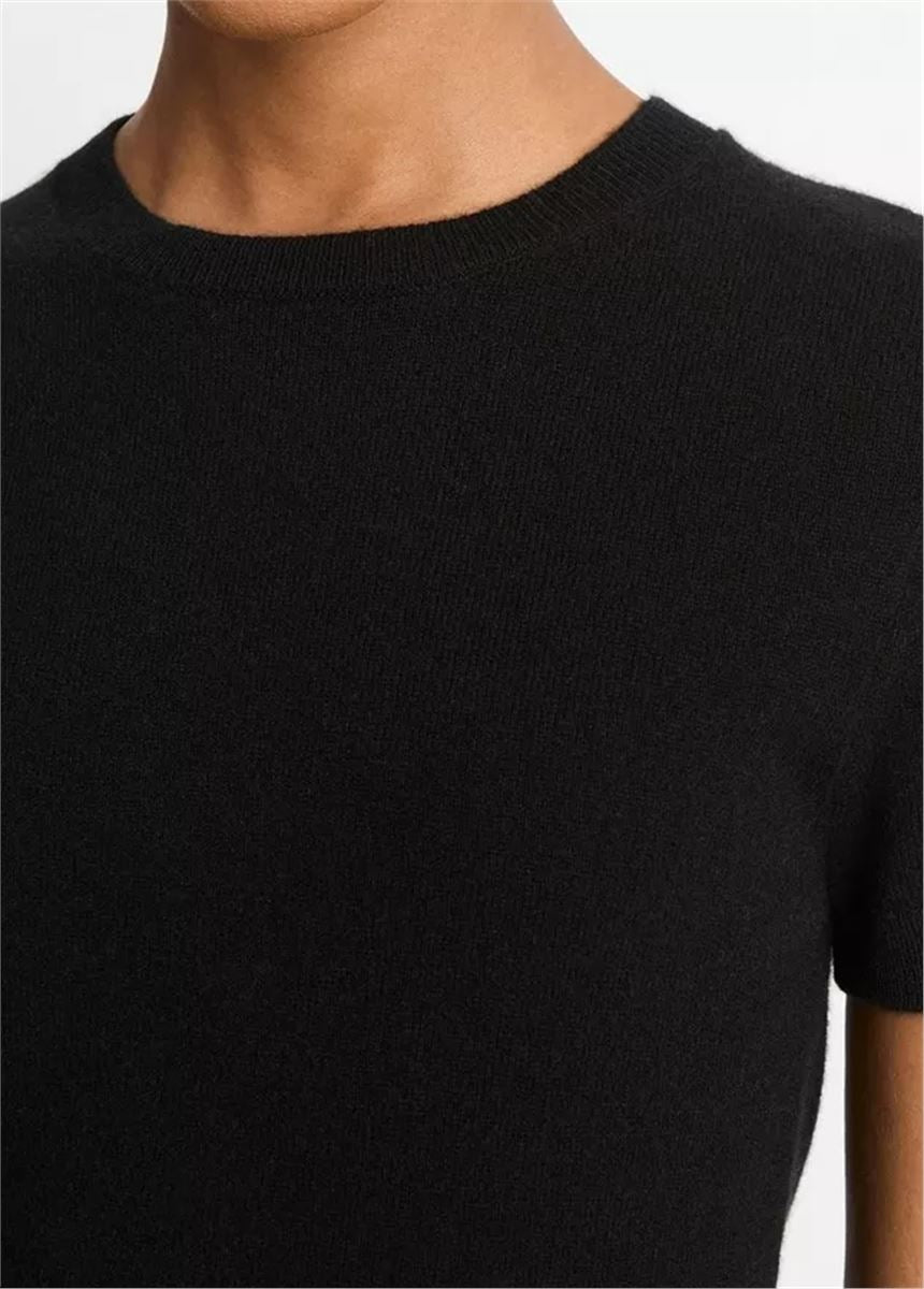 WOOL & CASHMERE-BLEND SHORT-SLEEVE SWEATER - VINCE - Verso