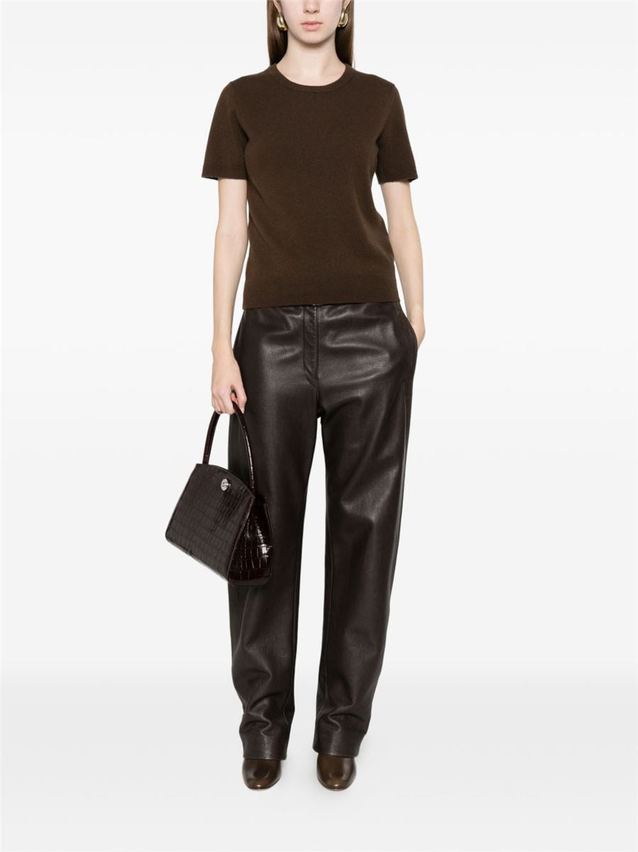 Wool & cashmere-blend short-sleeve sweater-VINCE-Verso