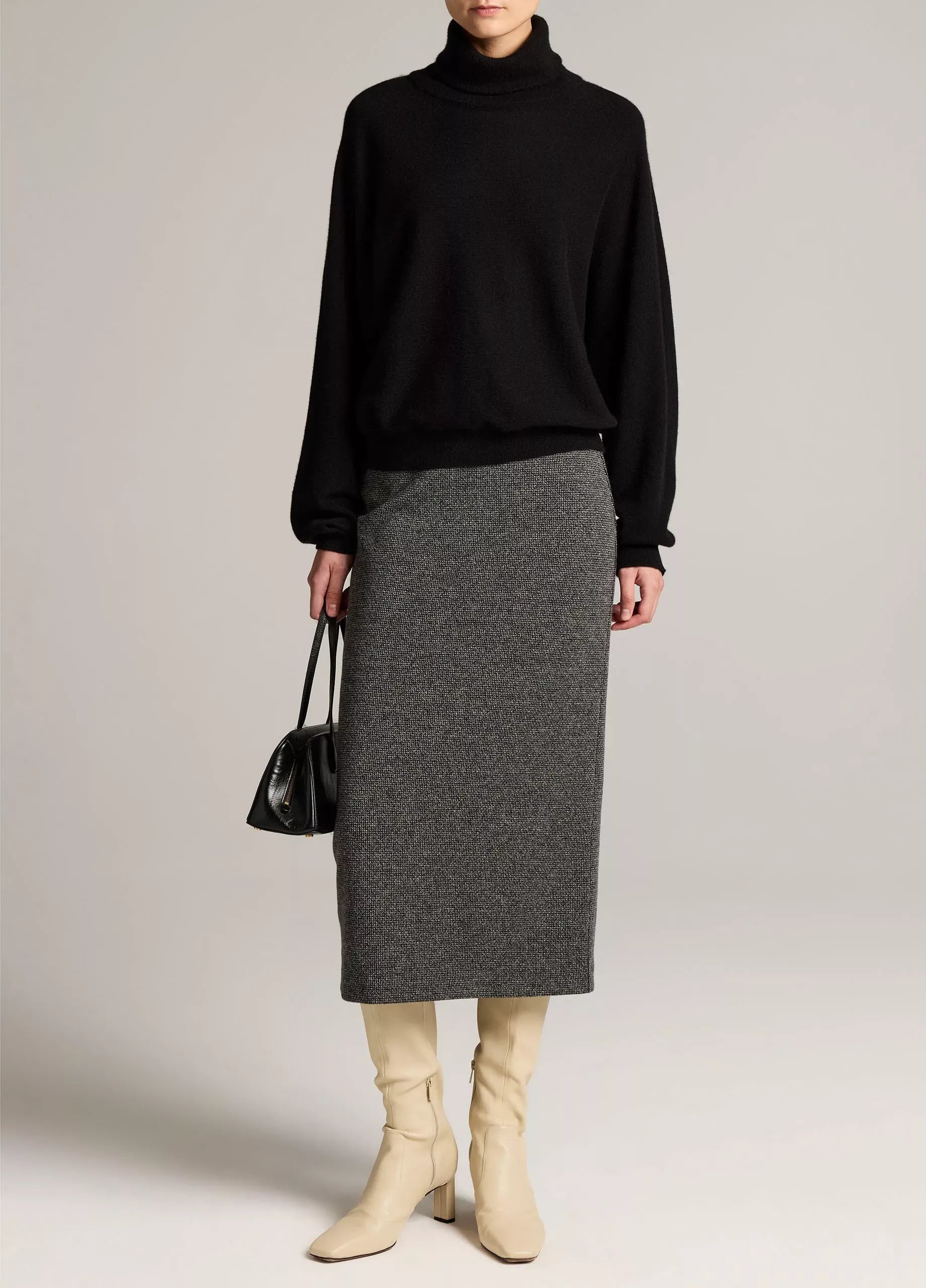 Wool-cashmere dolman-sleeve turtleneck sweater-VINCE-Verso