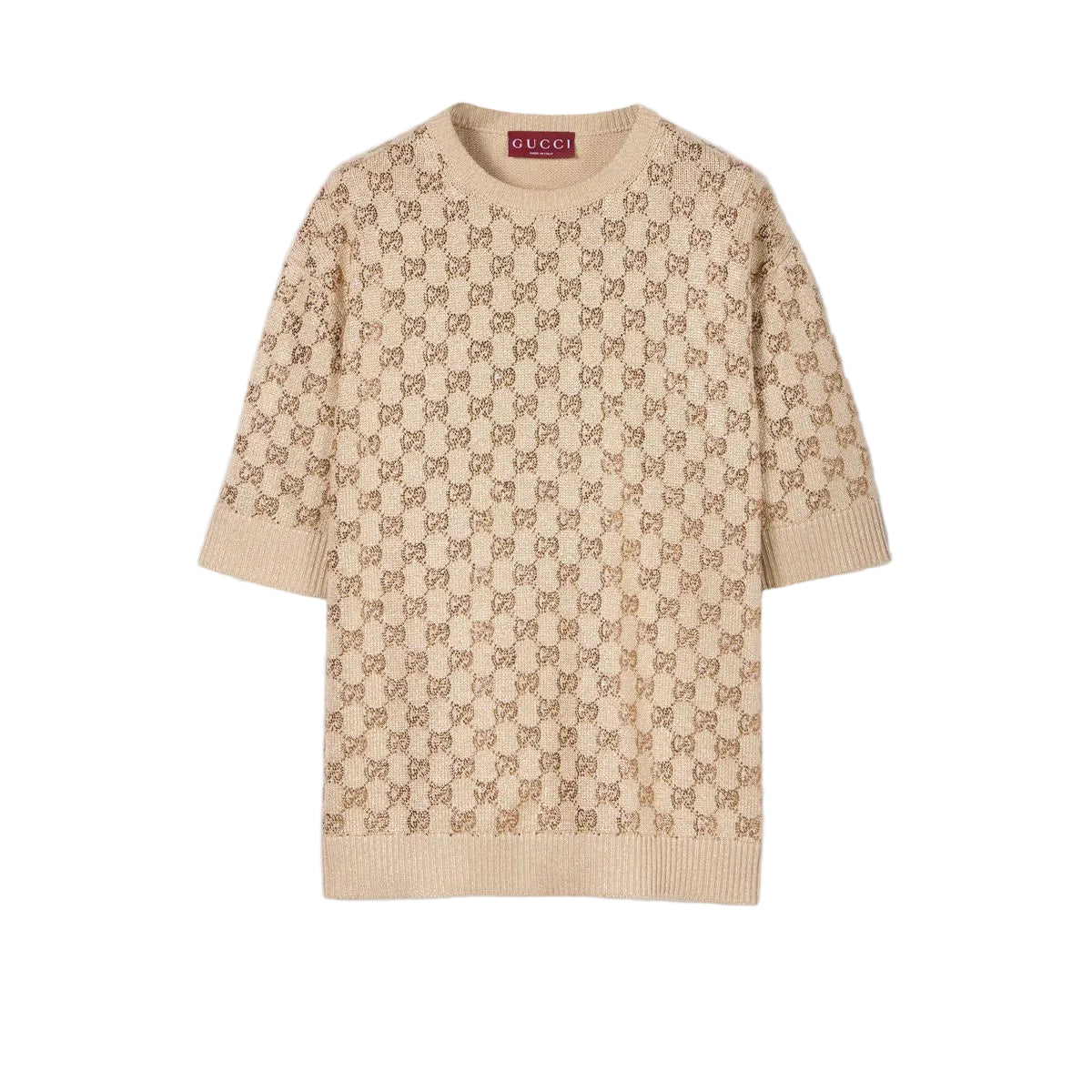 Wool cashmere jumper with crystals-GUCCI-Verso