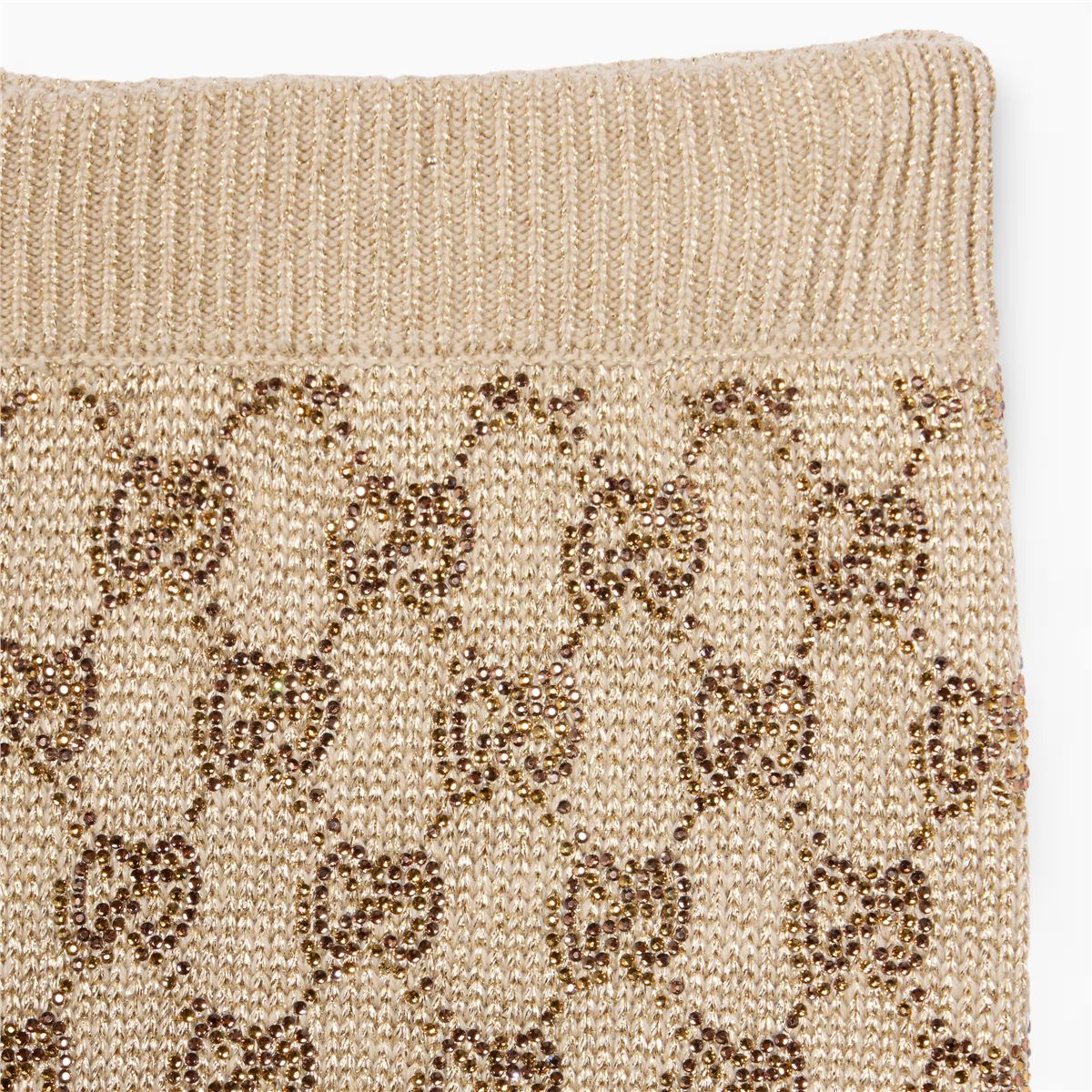 Wool cashmere leisure trousers with crystals-GUCCI-Verso