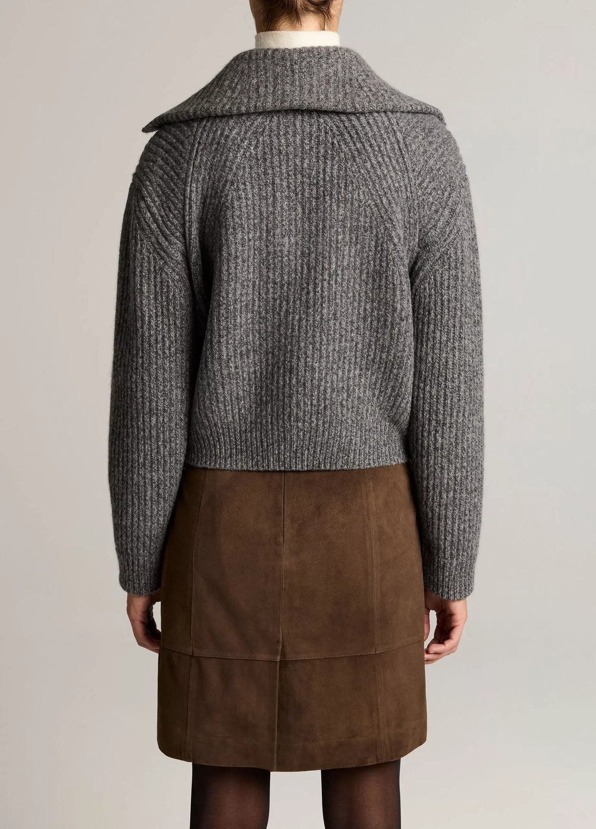 Wool-Cashmere Sailor-Collar Quarter-Zip Sweater-VINCE-Verso