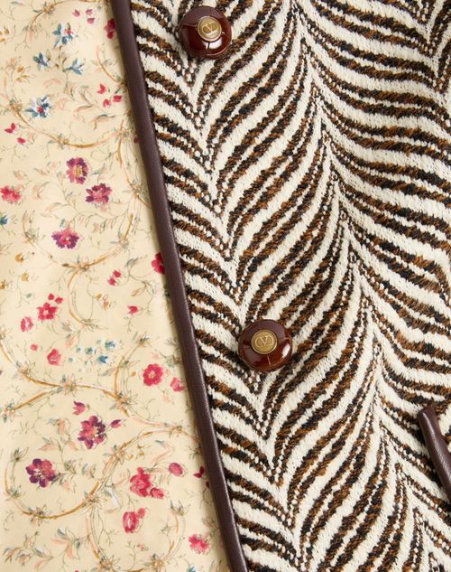 Wool Cloth Caban in Fauve Eclat Animal Print-VALENTINO-Verso