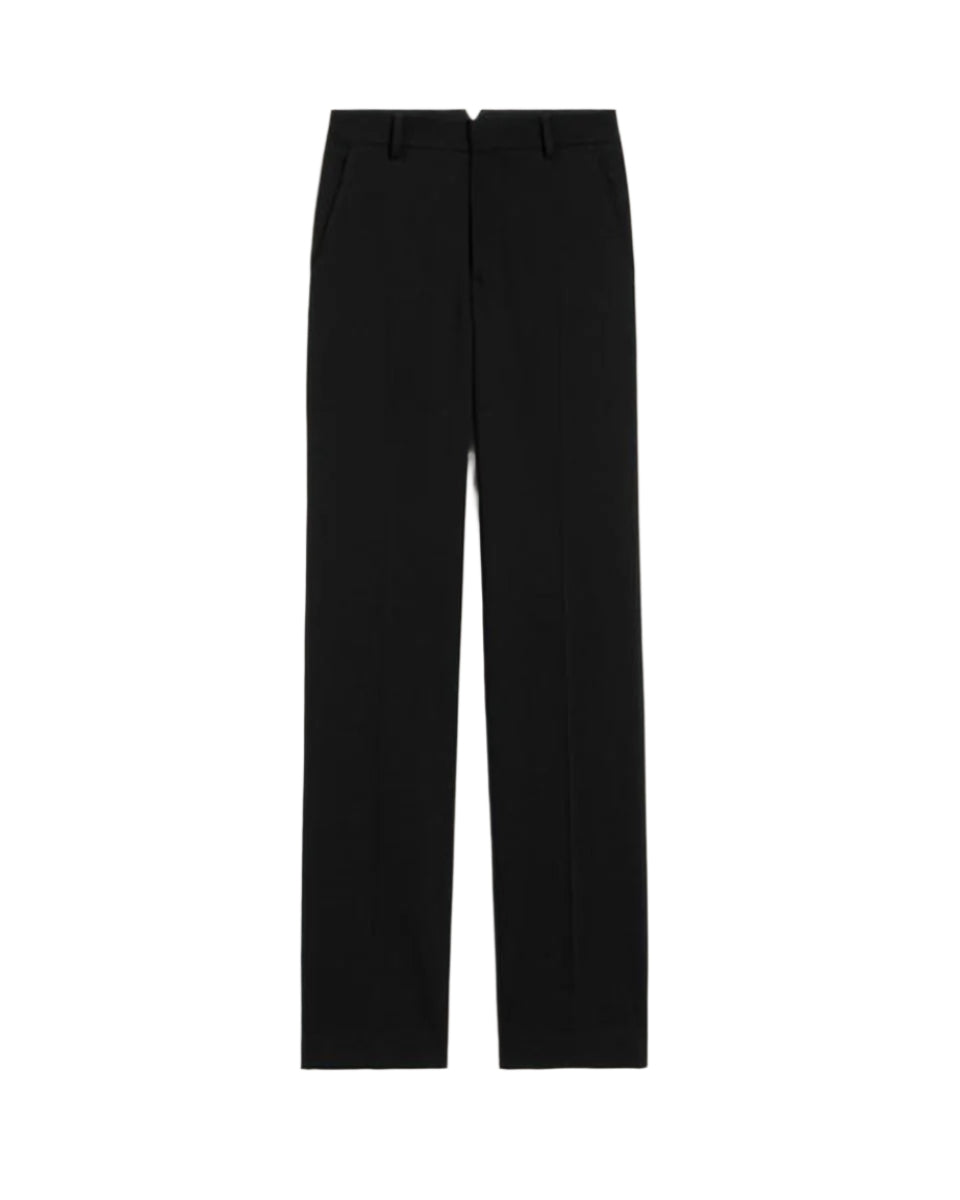 WOOL CONTRASTED STRAIGHT TROUSERS - AMI - Verso