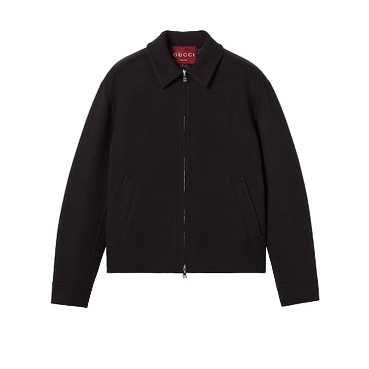wool double zip jacket-GUCCI-Verso