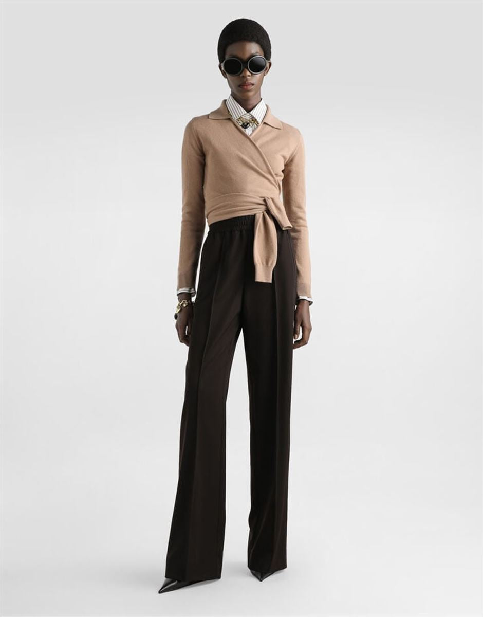 WOOL GABARDINE TROUSERS-DOLCE & GABBANA-Verso