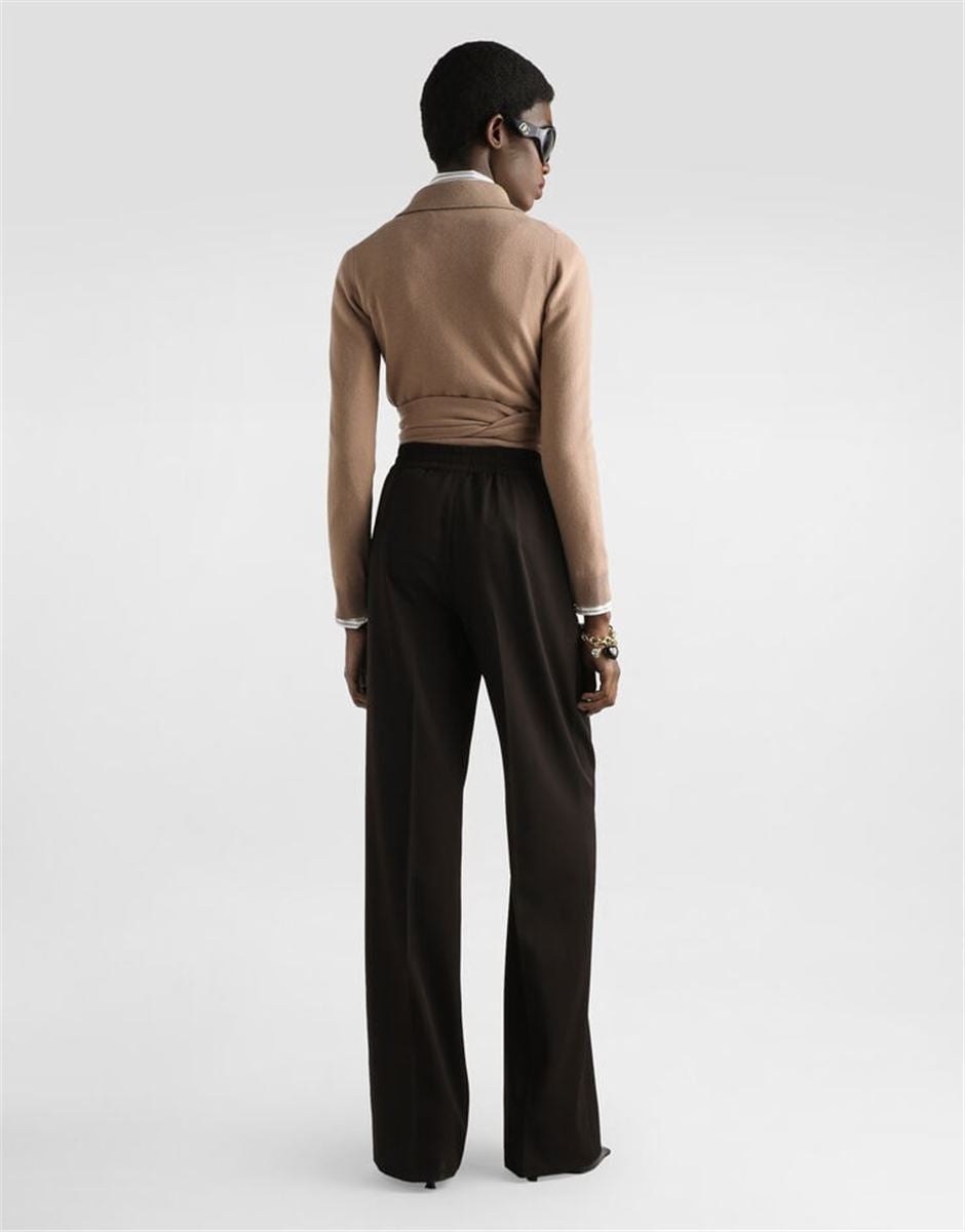 WOOL GABARDINE TROUSERS-DOLCE & GABBANA-Verso