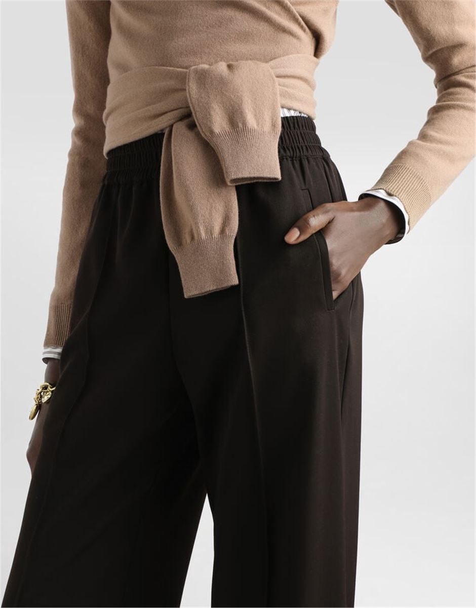 WOOL GABARDINE TROUSERS-DOLCE & GABBANA-Verso