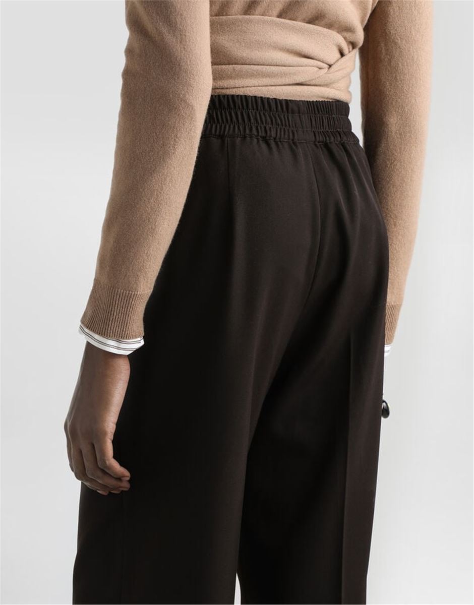 WOOL GABARDINE TROUSERS-DOLCE & GABBANA-Verso