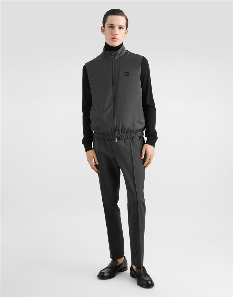 Wool jogging pants-DOLCE&GABBANA-Verso