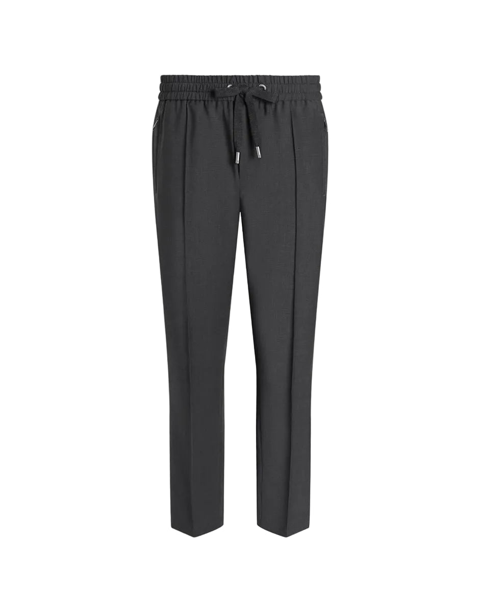 Wool jogging pants-DOLCE&GABBANA-Verso
