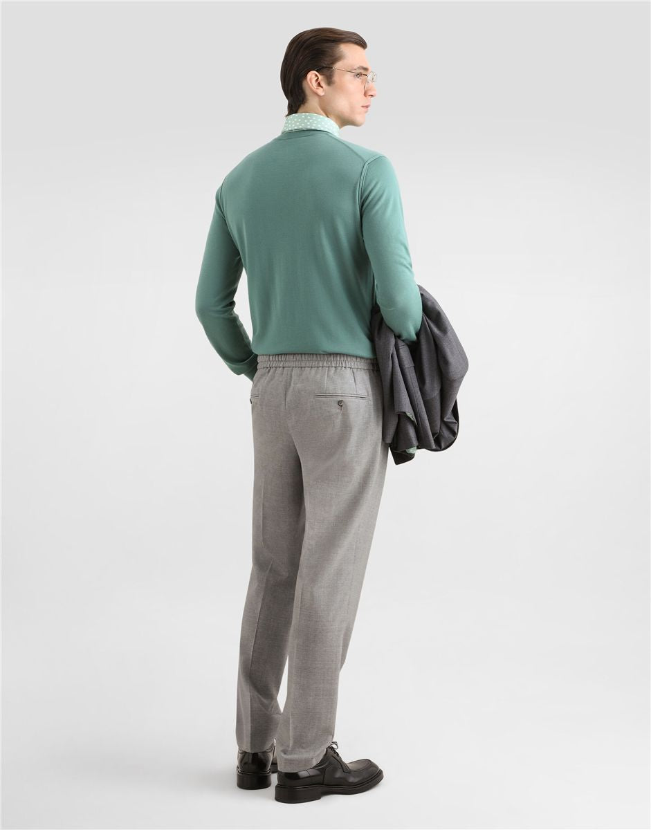 Wool jogging trousers-DOLCE&GABBANA-Verso