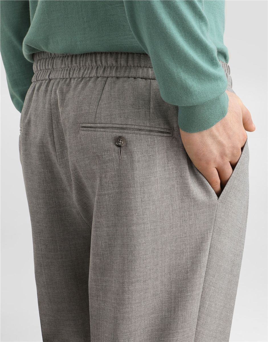 Wool jogging trousers-DOLCE&GABBANA-Verso