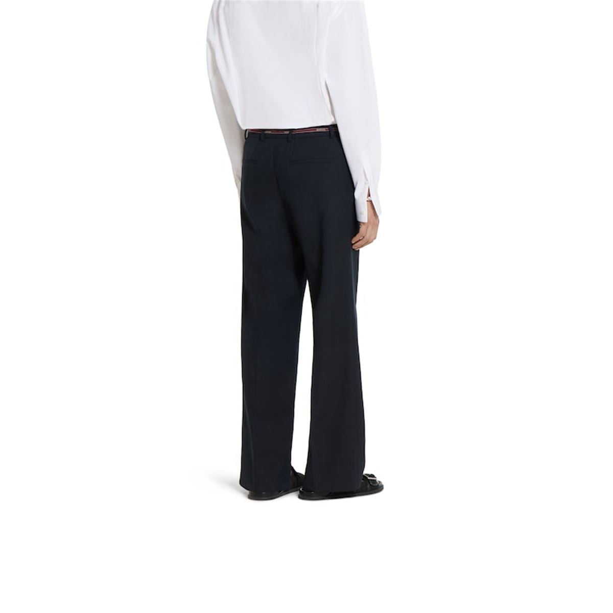 WOOL PANT WITH SELVEDGE DETAIL-GUCCI-Verso