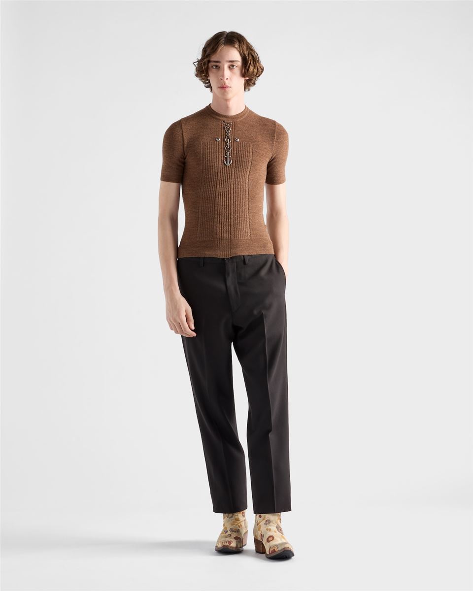 wool pants-PRADA-Verso