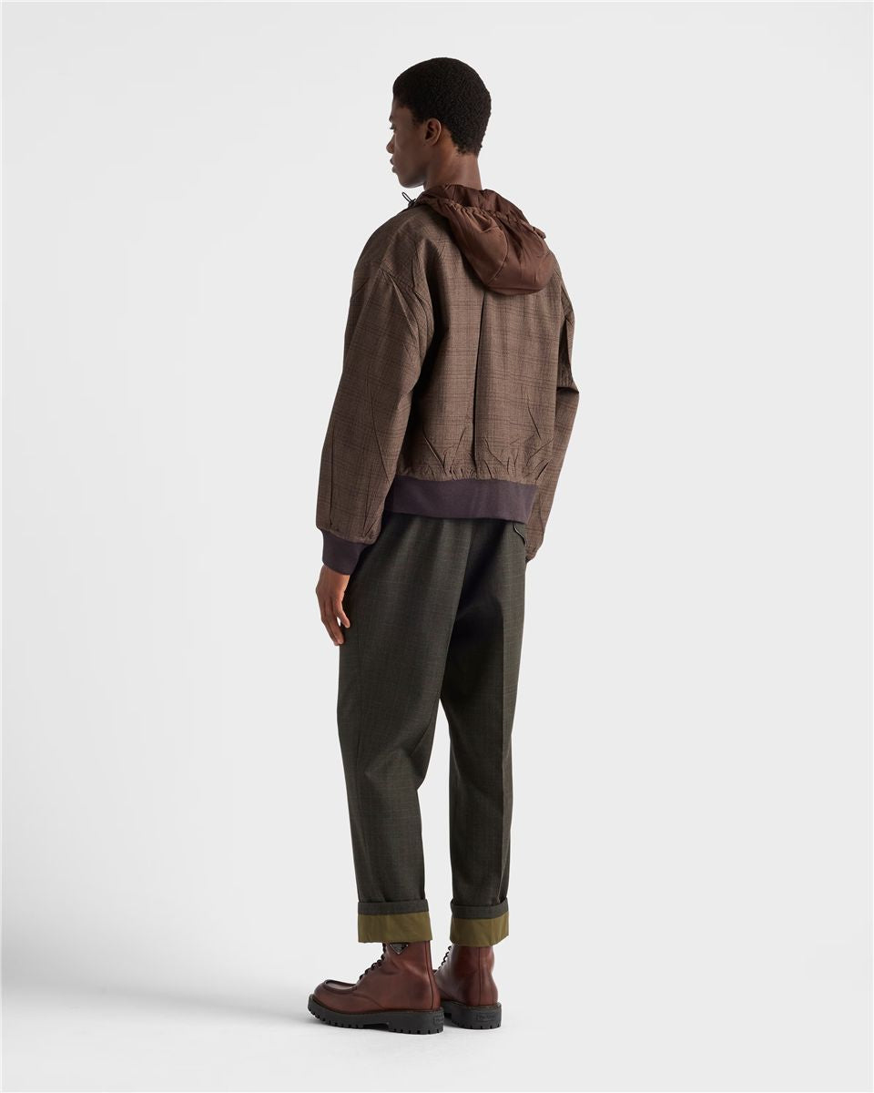 Wool pants with cotton details-PRADA-Verso