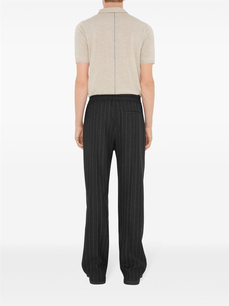WOOL POLO SHIRT - BURBERRY - Verso