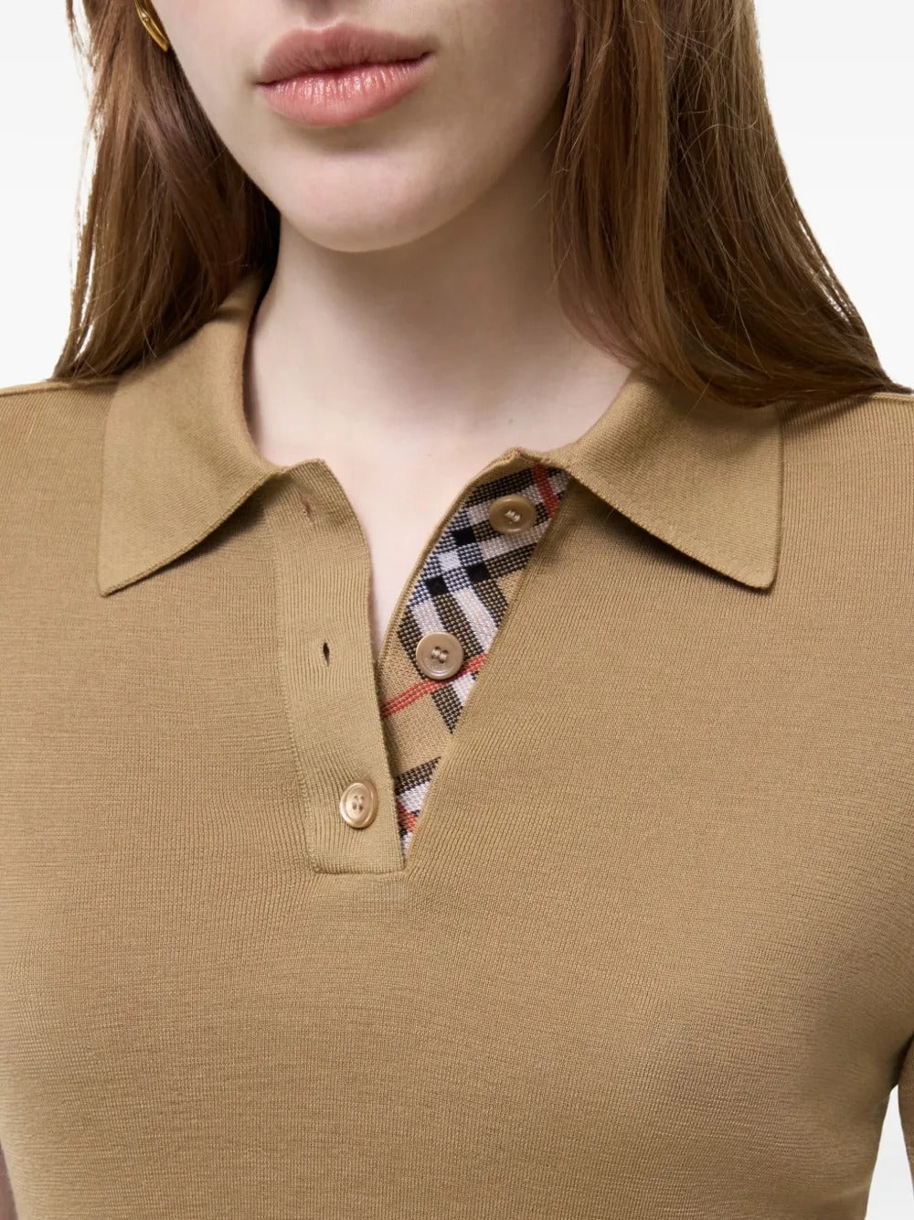 Wool polo shirt-BURBERRY-Verso
