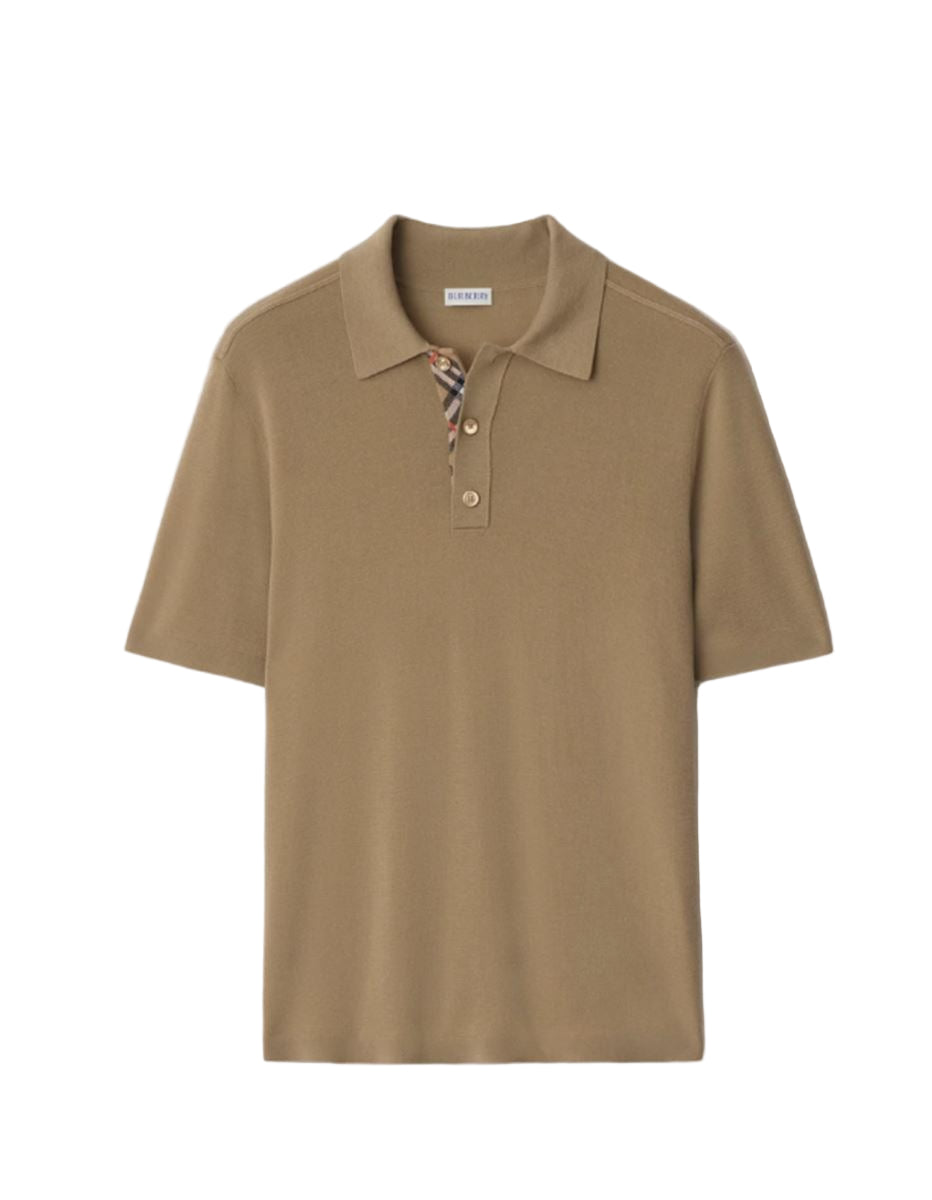 wool polo shirt-BURBERRY-Verso