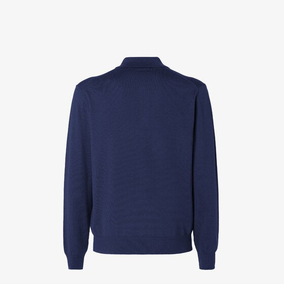 Wool polo shirt-FENDI-Verso