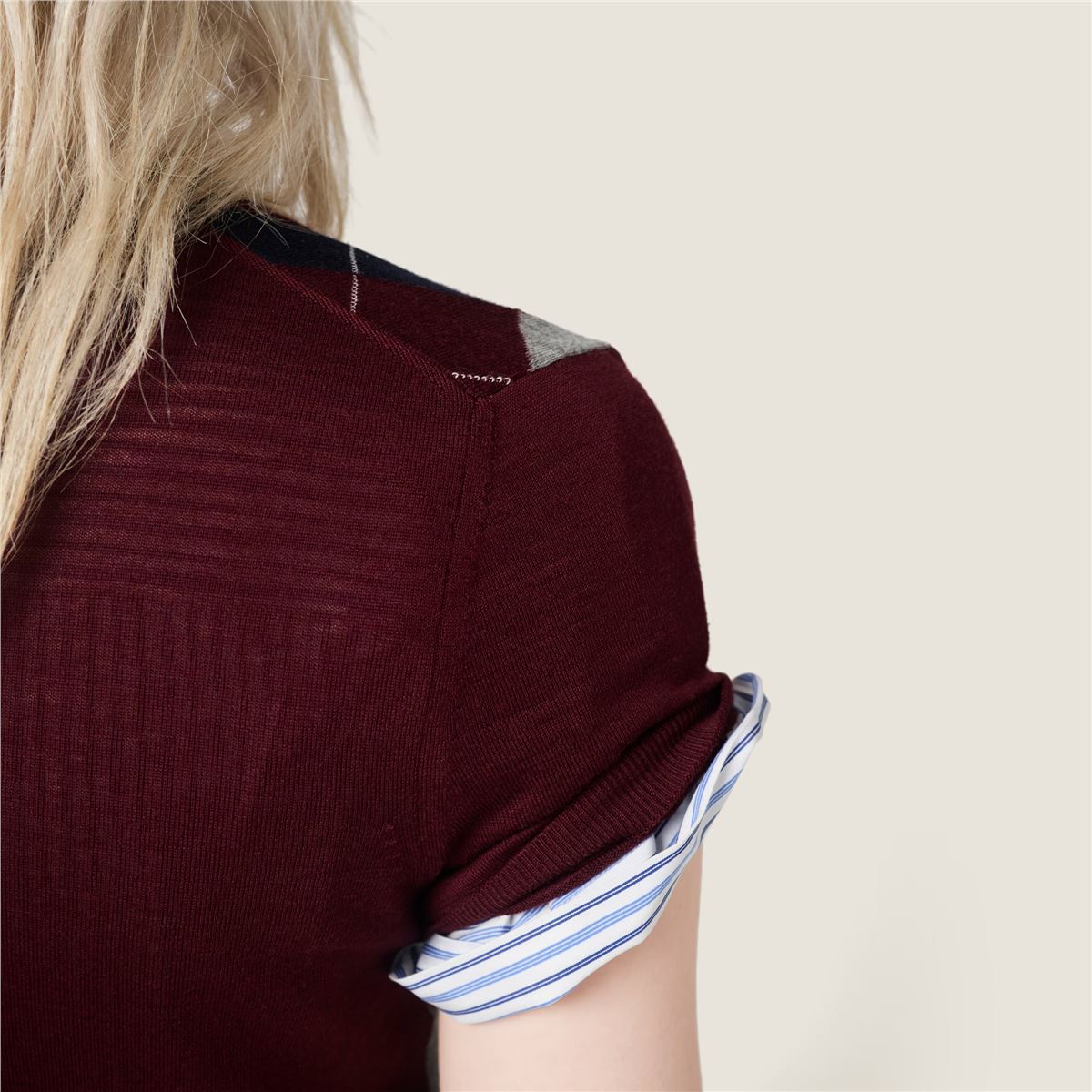 Wool Polo Shirt-MIU MIU-Verso