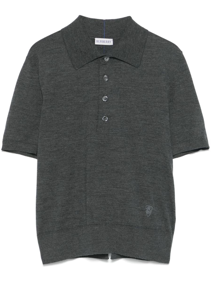 WOOL POLO TOP -  BURBERRY -  Verso
