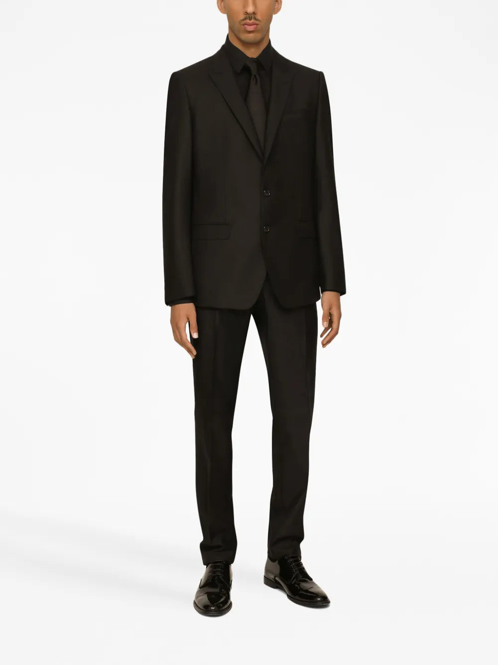 Wool-silk single-breasted suit-DOLCE & GABBANA-Verso