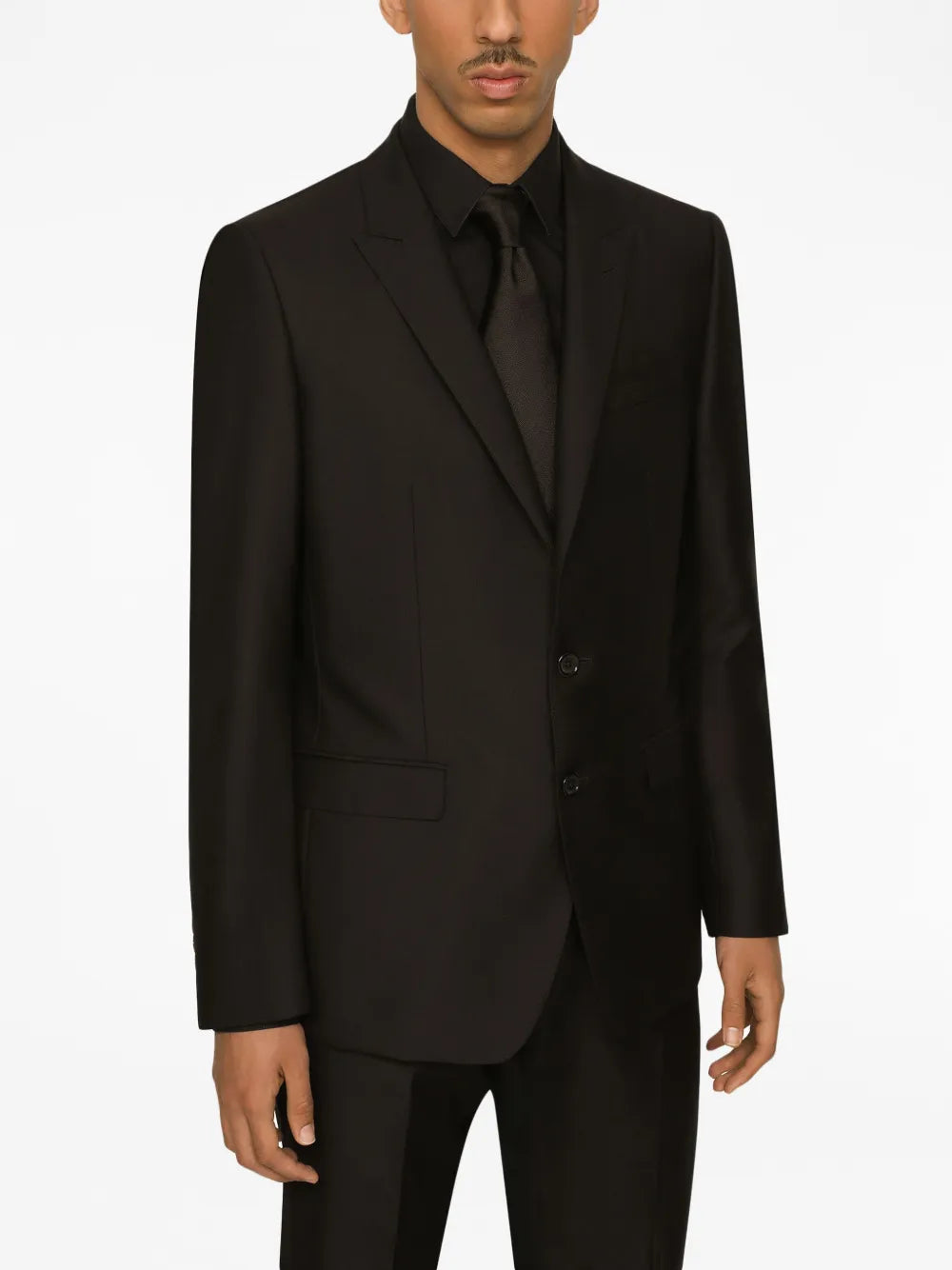 Wool-silk single-breasted suit-DOLCE & GABBANA-Verso
