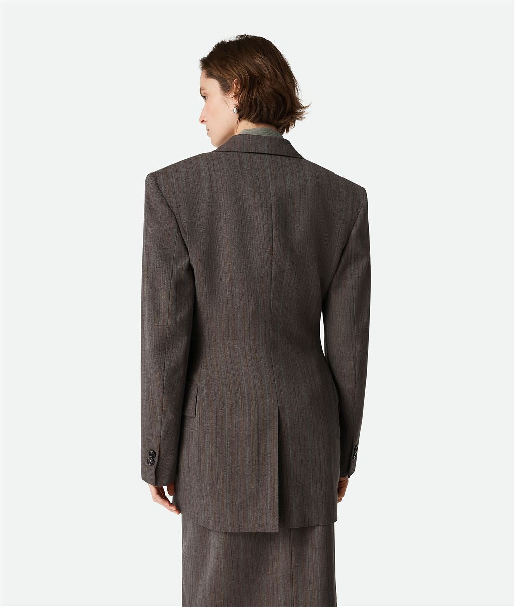 WOOL SUBTLE STRIPE JACKET-BOTTEGA VENETA-Verso