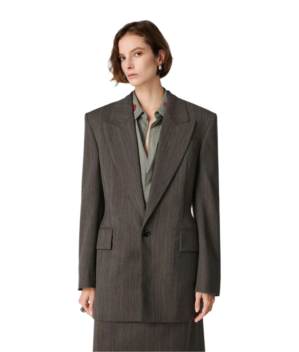 WOOL SUBTLE STRIPE JACKET-BOTTEGA VENETA-Verso