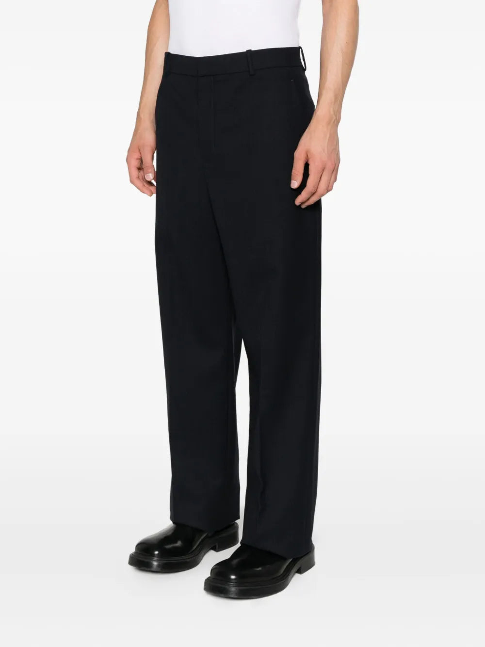Wool tailored trousers-SAINT LAURENT-Verso