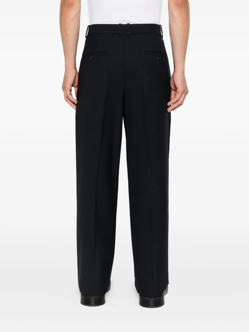Wool tailored trousers-SAINT LAURENT-Verso