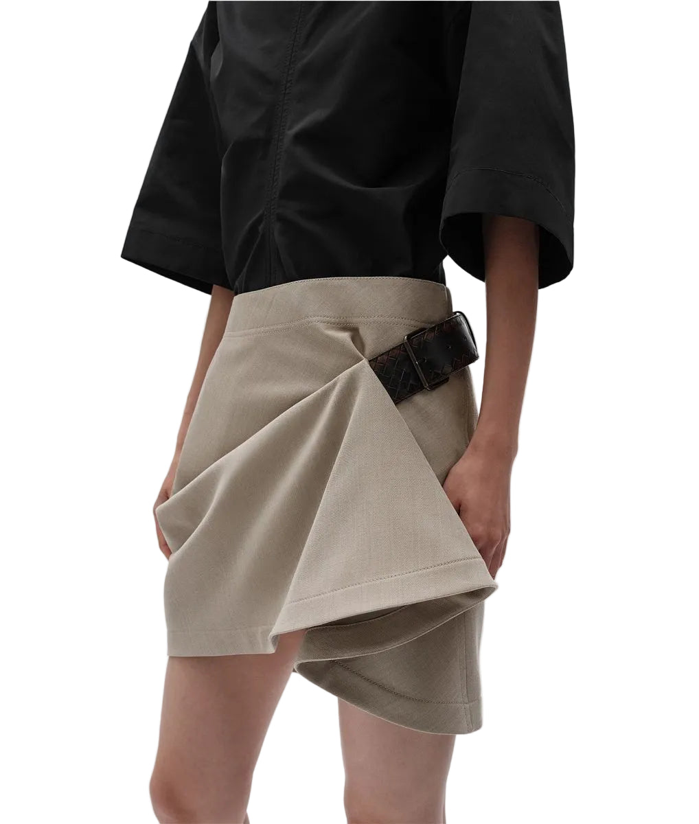 Wool twill skirt-BOTTEGA VENETA-309573-40-Verso