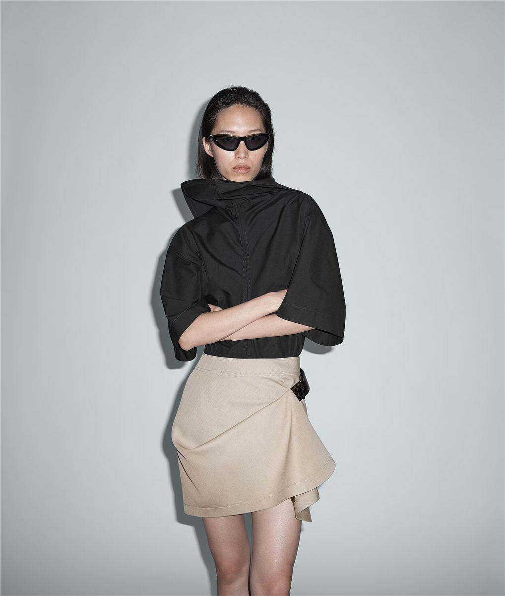 Wool twill skirt-BOTTEGA VENETA-Verso