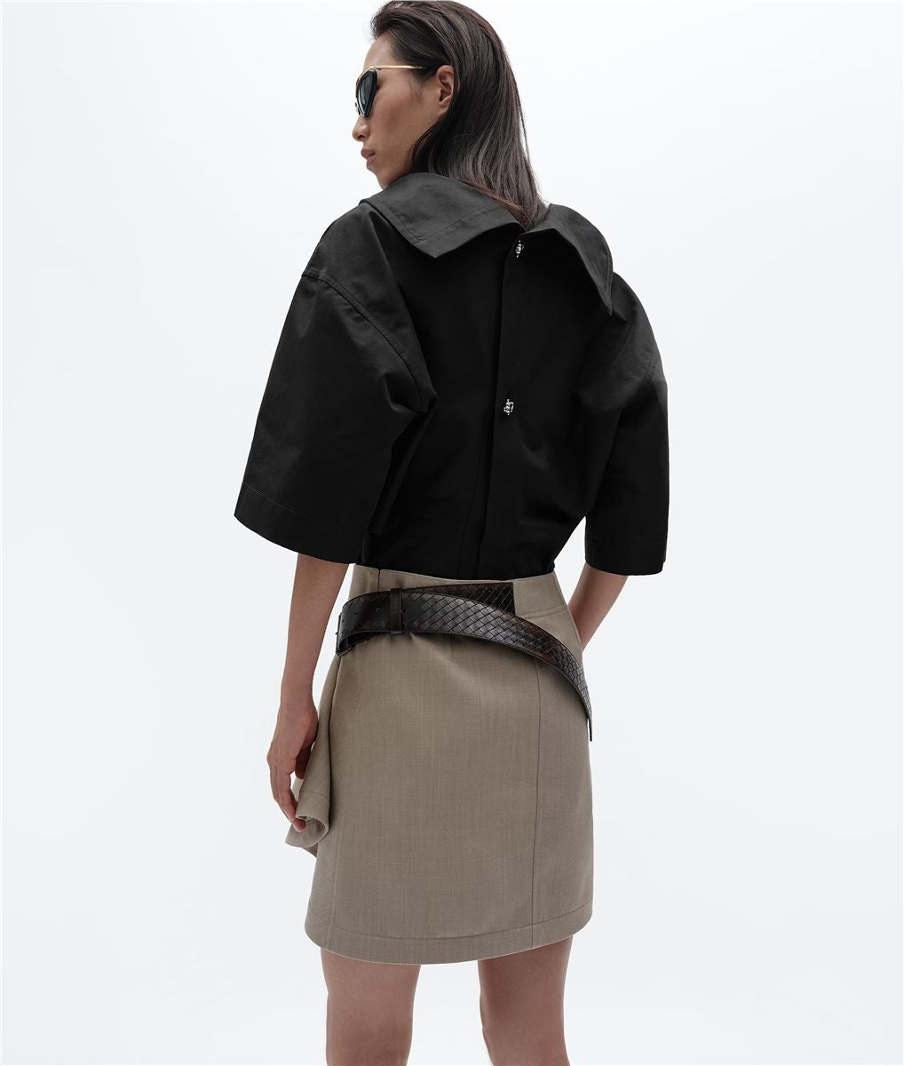 Wool twill skirt-BOTTEGA VENETA-Verso