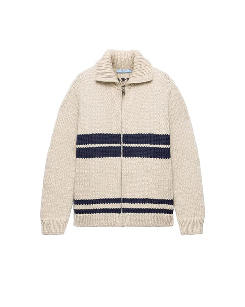 Wool zipper cardigan