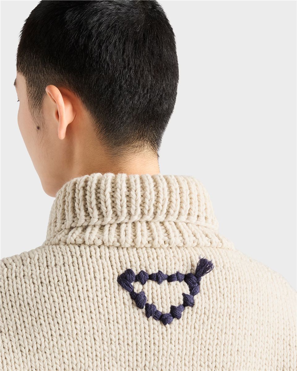 Wool zipper cardigan