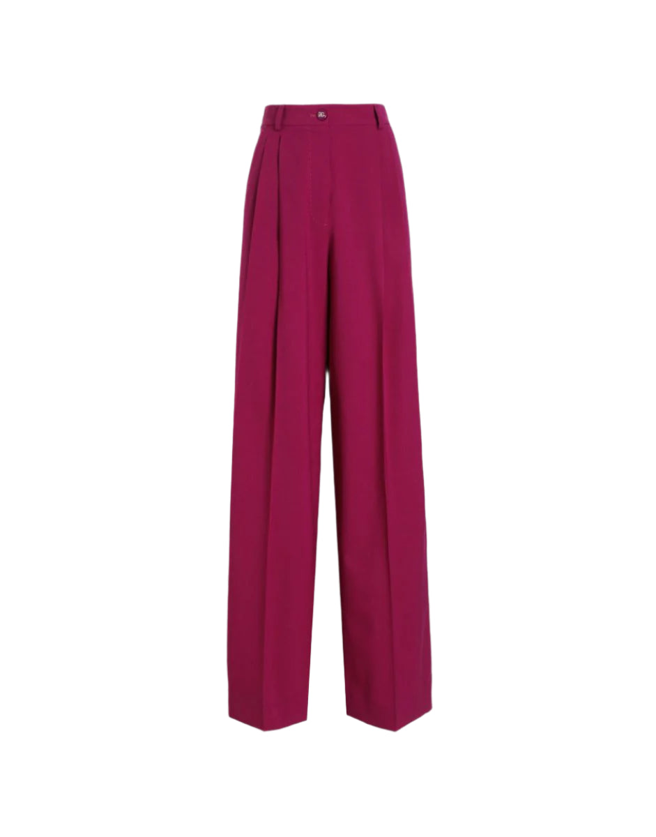 WOOLEN PALAZZO PANTS -  DOLCE & GABBANA -  Verso