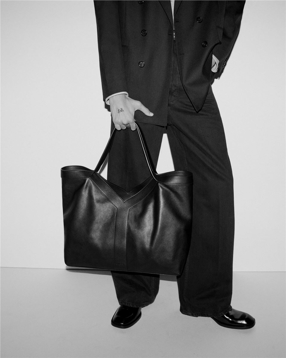 y large tote in leather-SAINT LAURENT-Verso