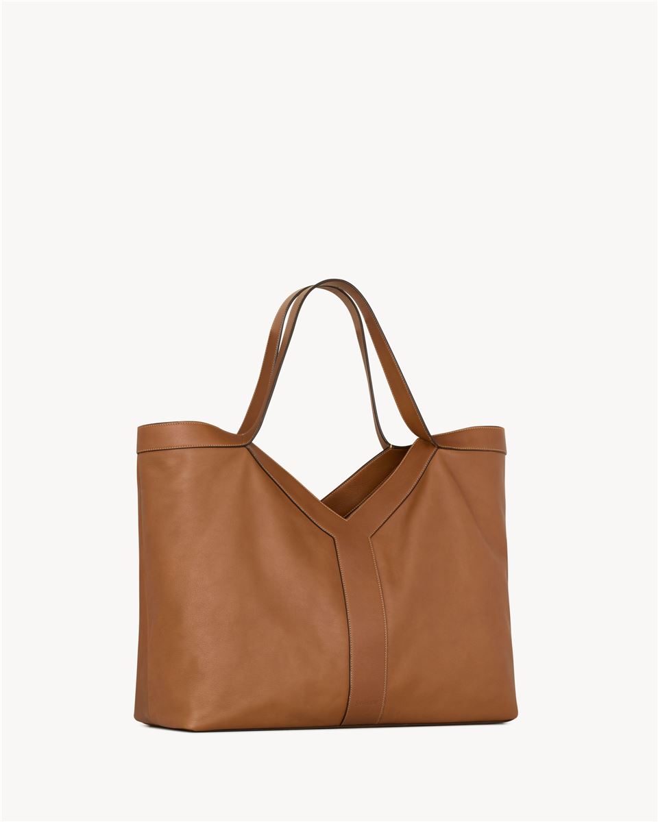 y large tote in leather-SAINT LAURENT-Verso