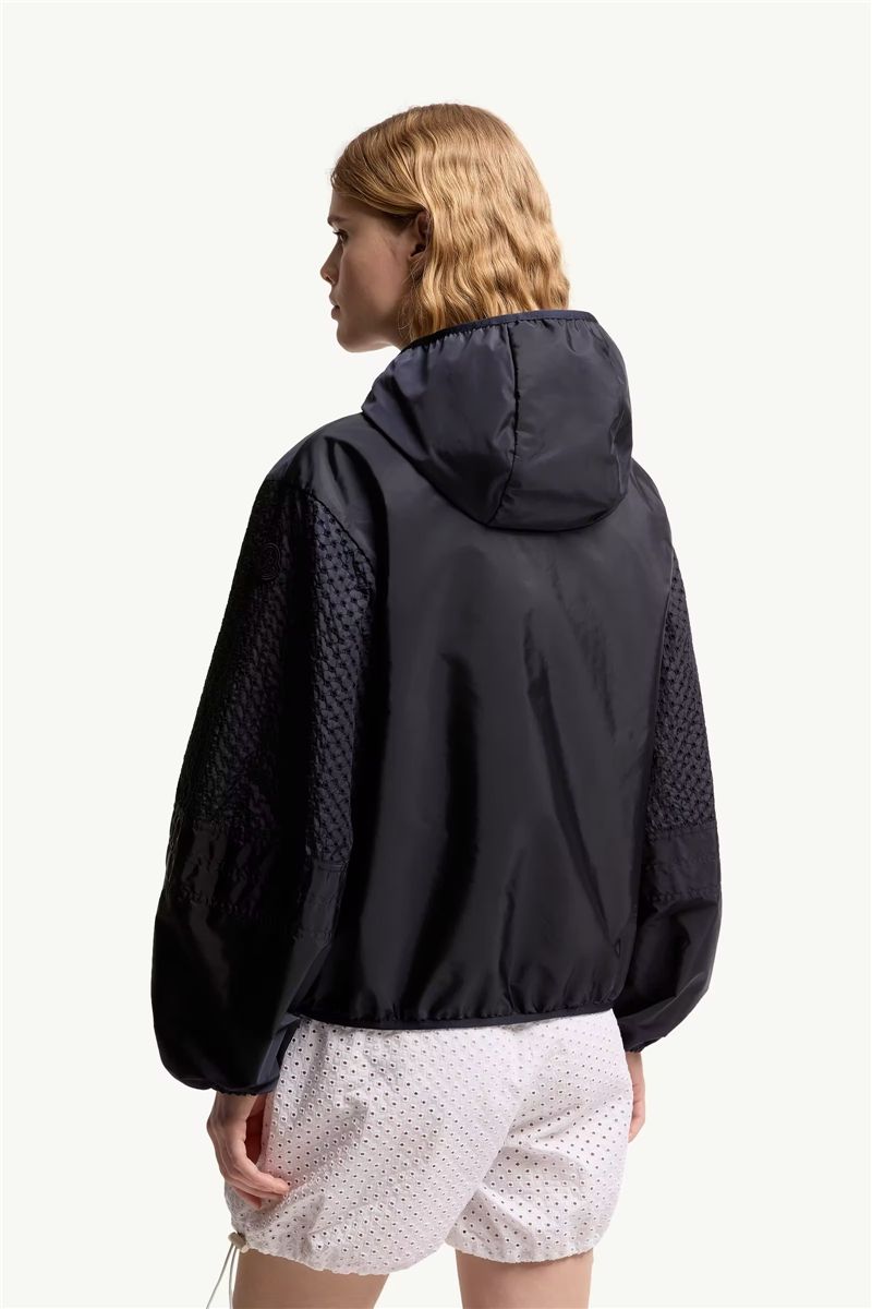 Zelkova san gallo-trimmed hooded rain jacket-MONCLER-Verso