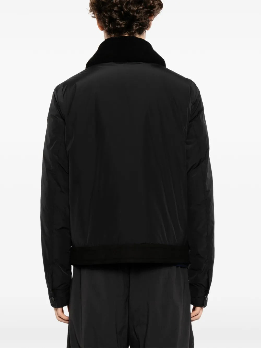 Shearling-collar panelled jacket-MONCLER-Verso
