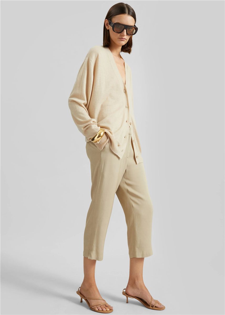 Zina V-Neck Cardigan-THE FRANKIE SHOP-Verso