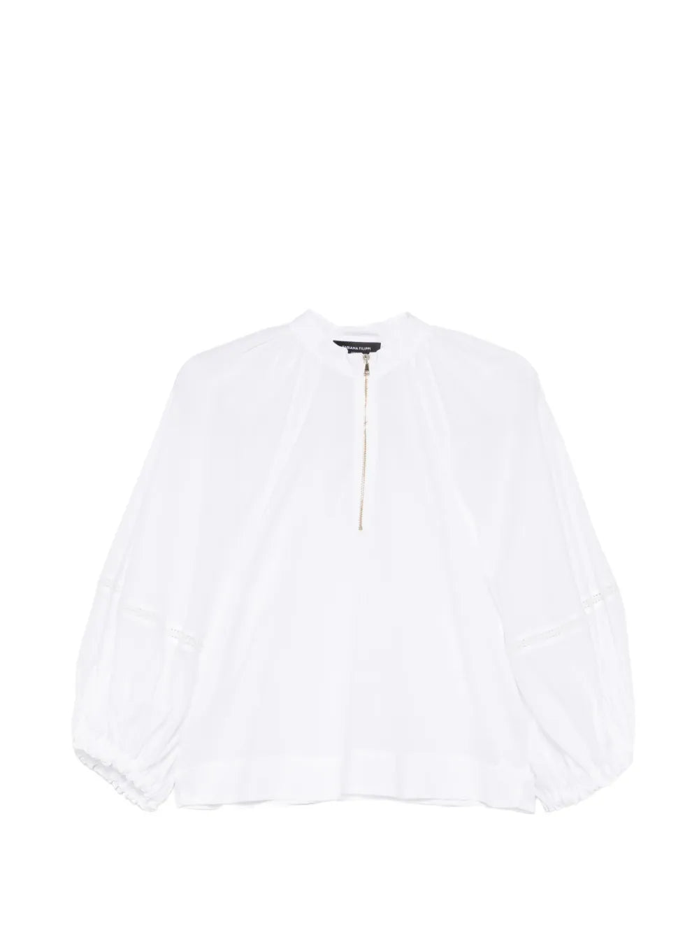 Zip balloon-sleeve blouse-FABIANA FILIPPI-Verso