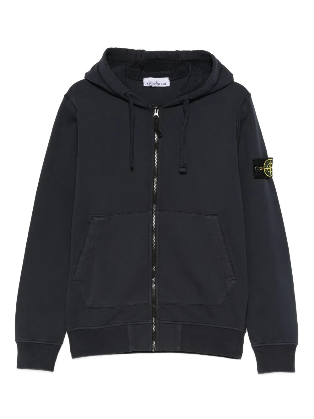Zip-fastening Hoodie-STONE ISLAND-Verso