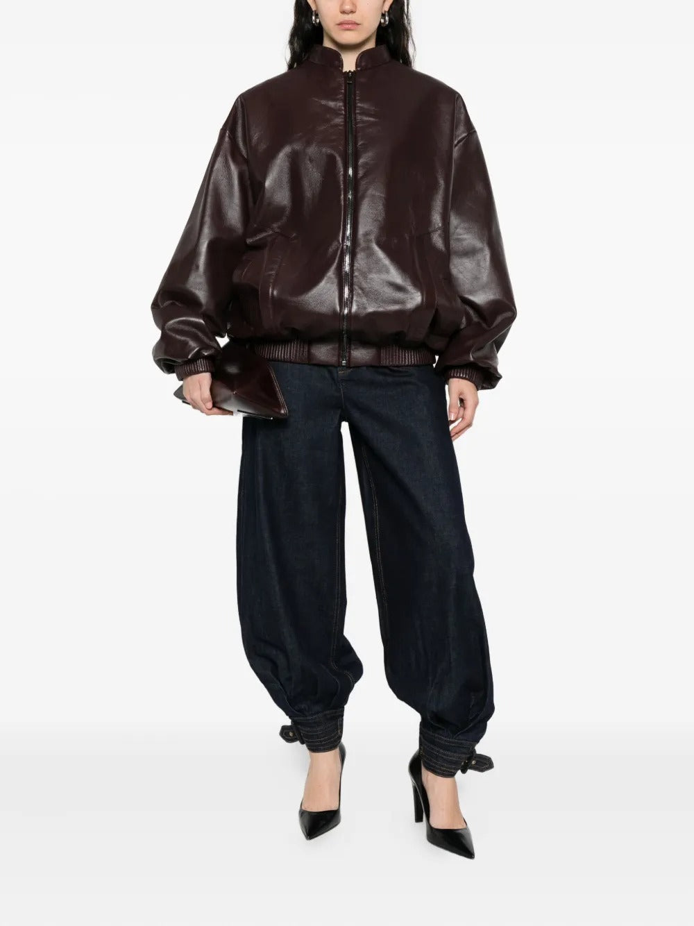 Zip-fastening ribbed-cuff jacket-MAGDA BUTRYM-Verso