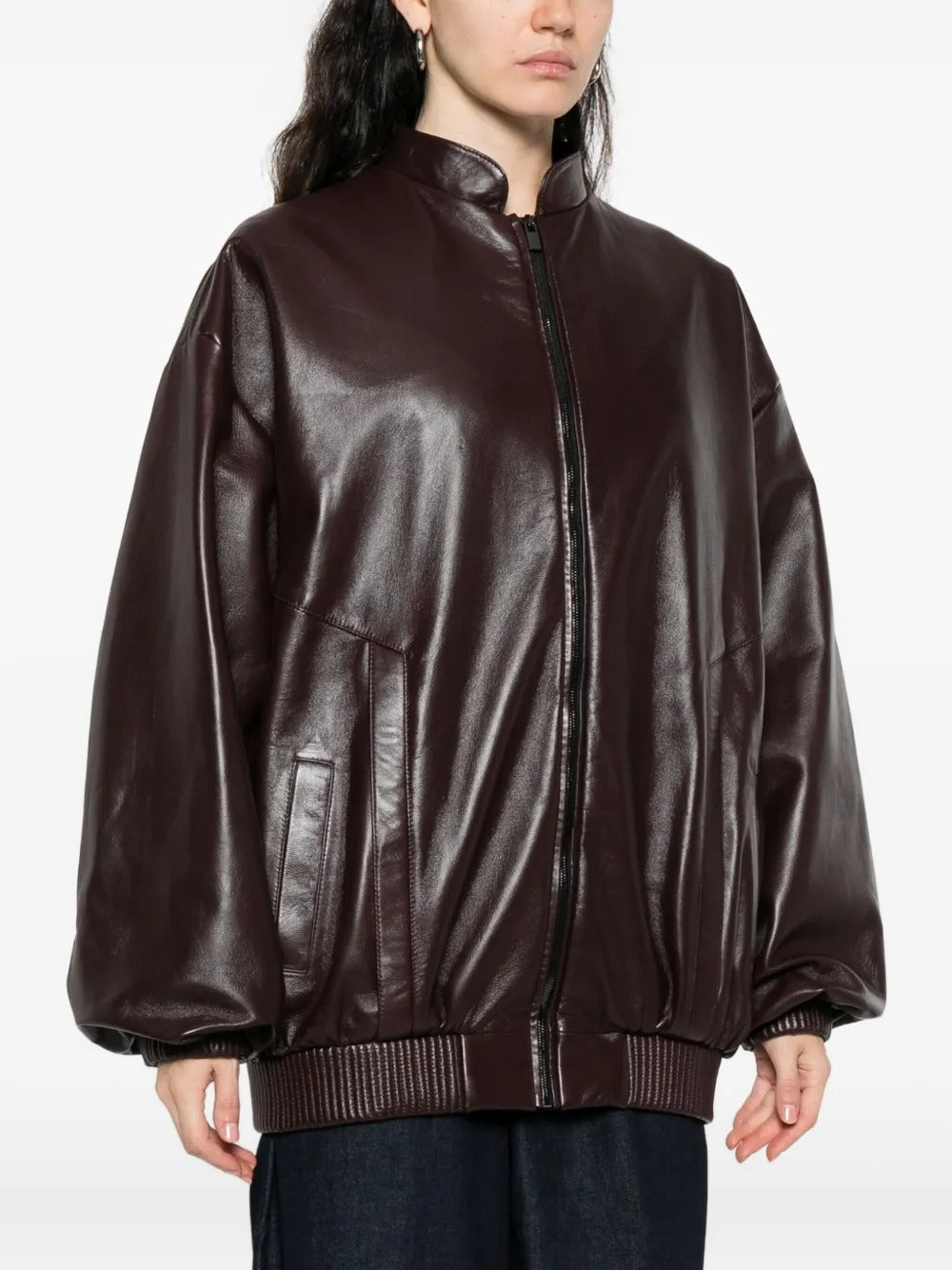 Zip-fastening ribbed-cuff jacket-MAGDA BUTRYM-Verso